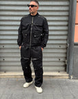 Coordinato zipped Black