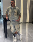 Coordinato denim cargo