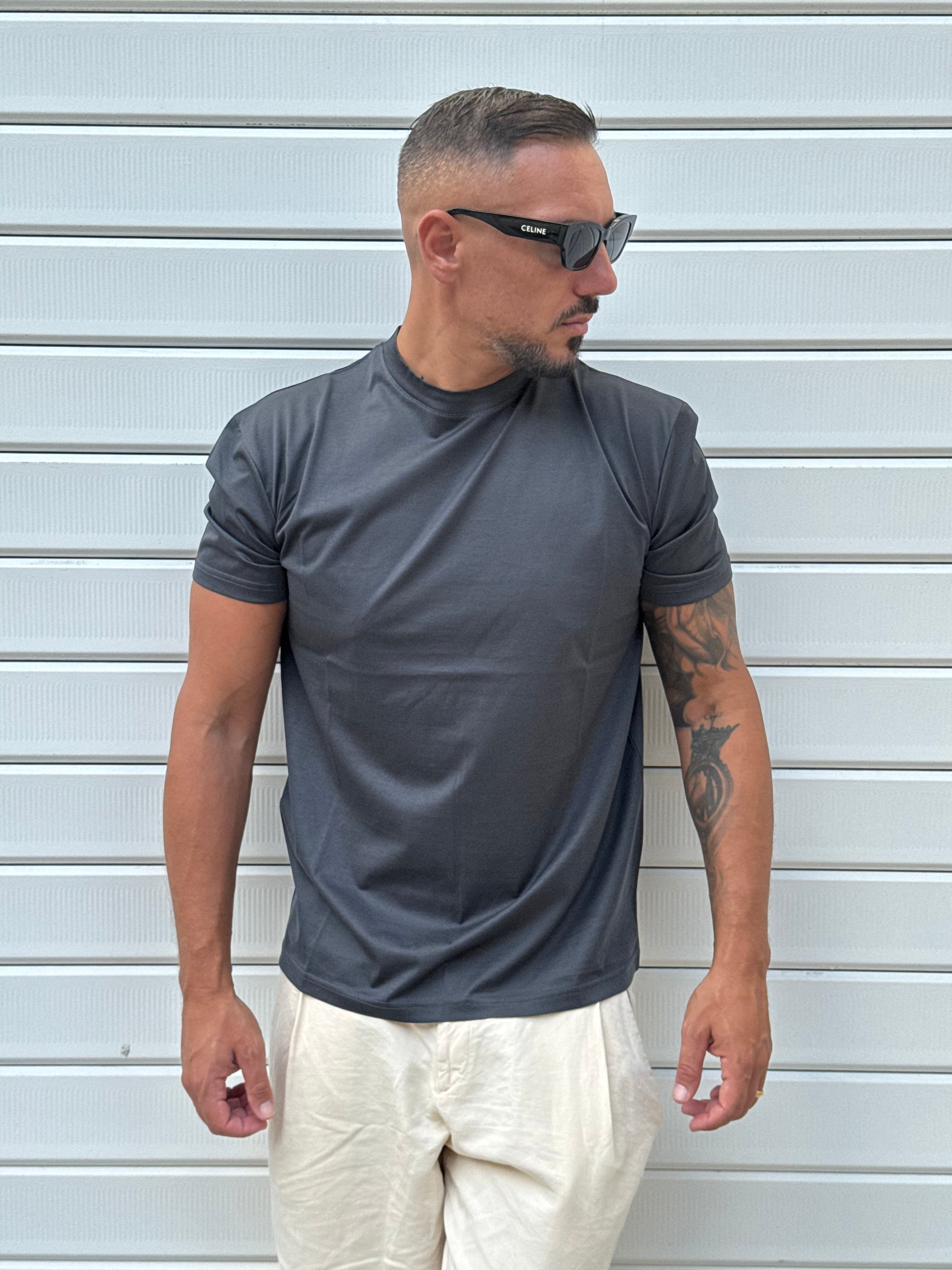 T-shirt filo di Scozia regular
