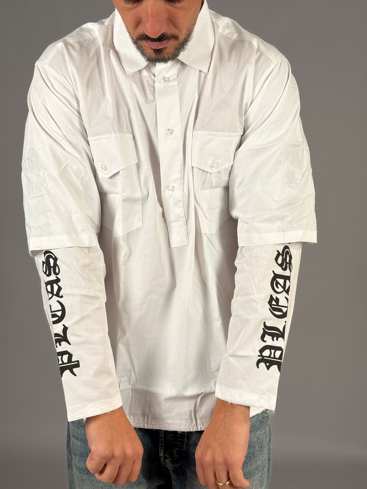 Camicia manica stampata