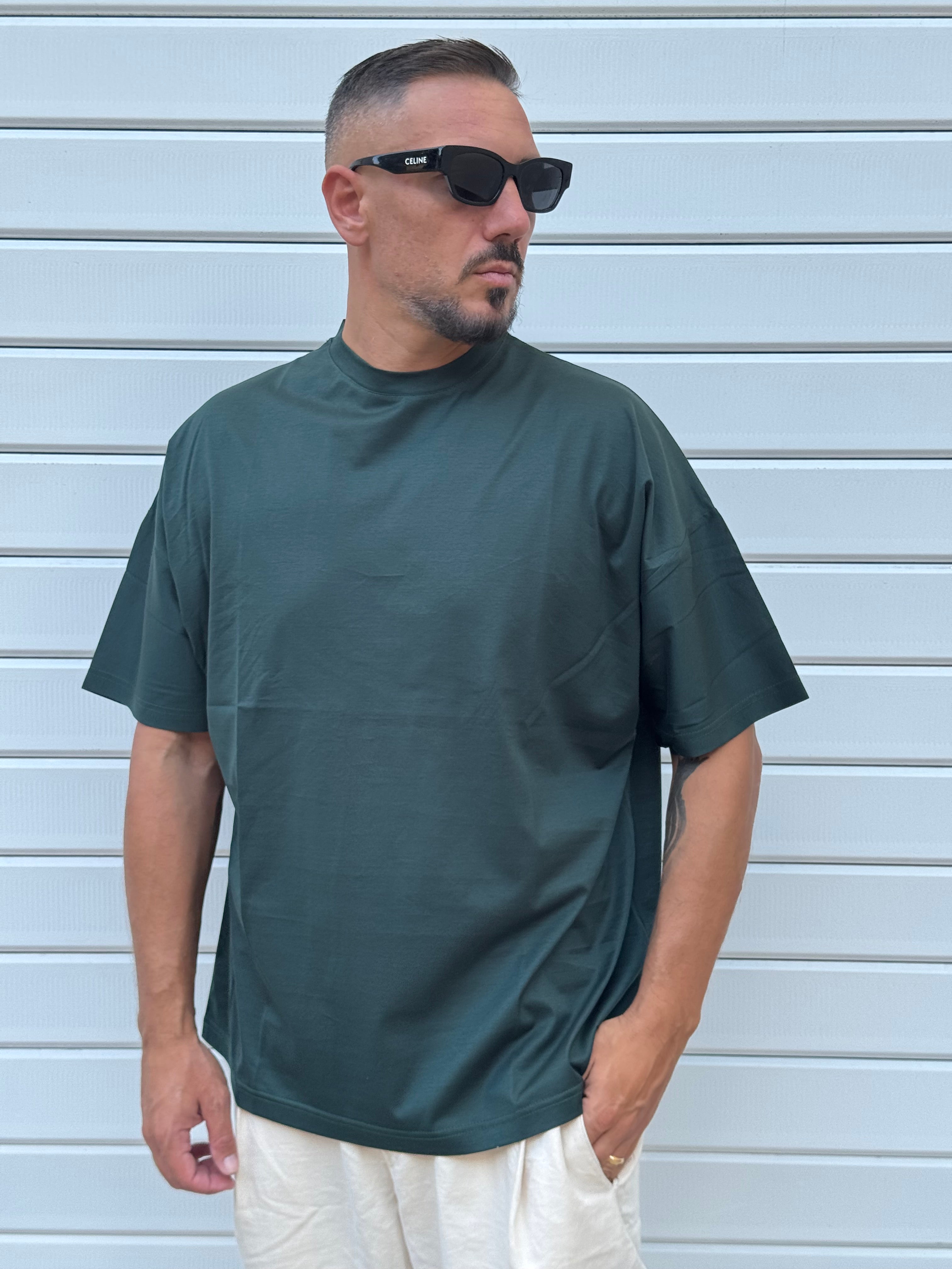 T-shirt filo di Scozia oversize
