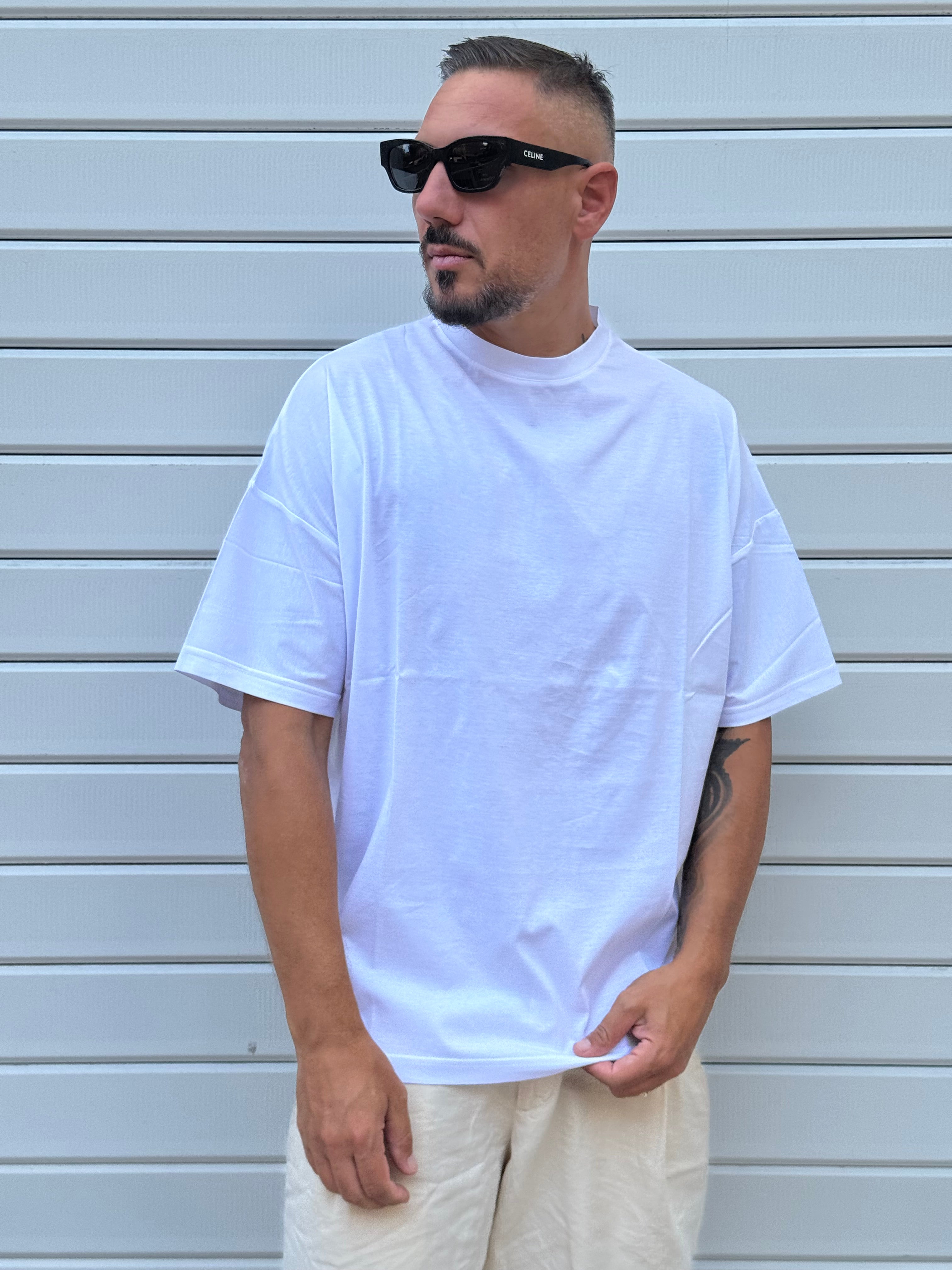T-shirt filo di Scozia oversize