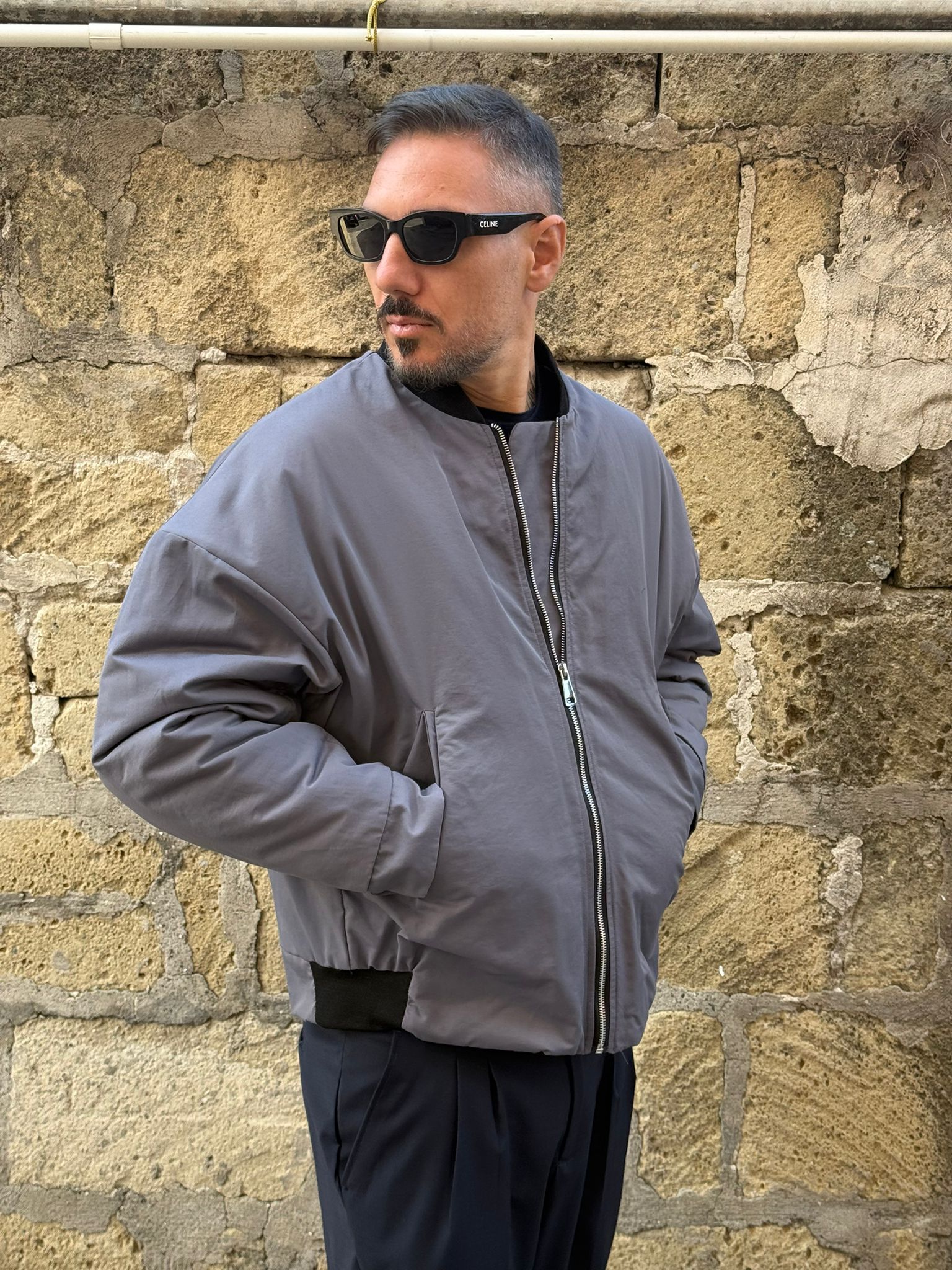 Bomber tessuto classico