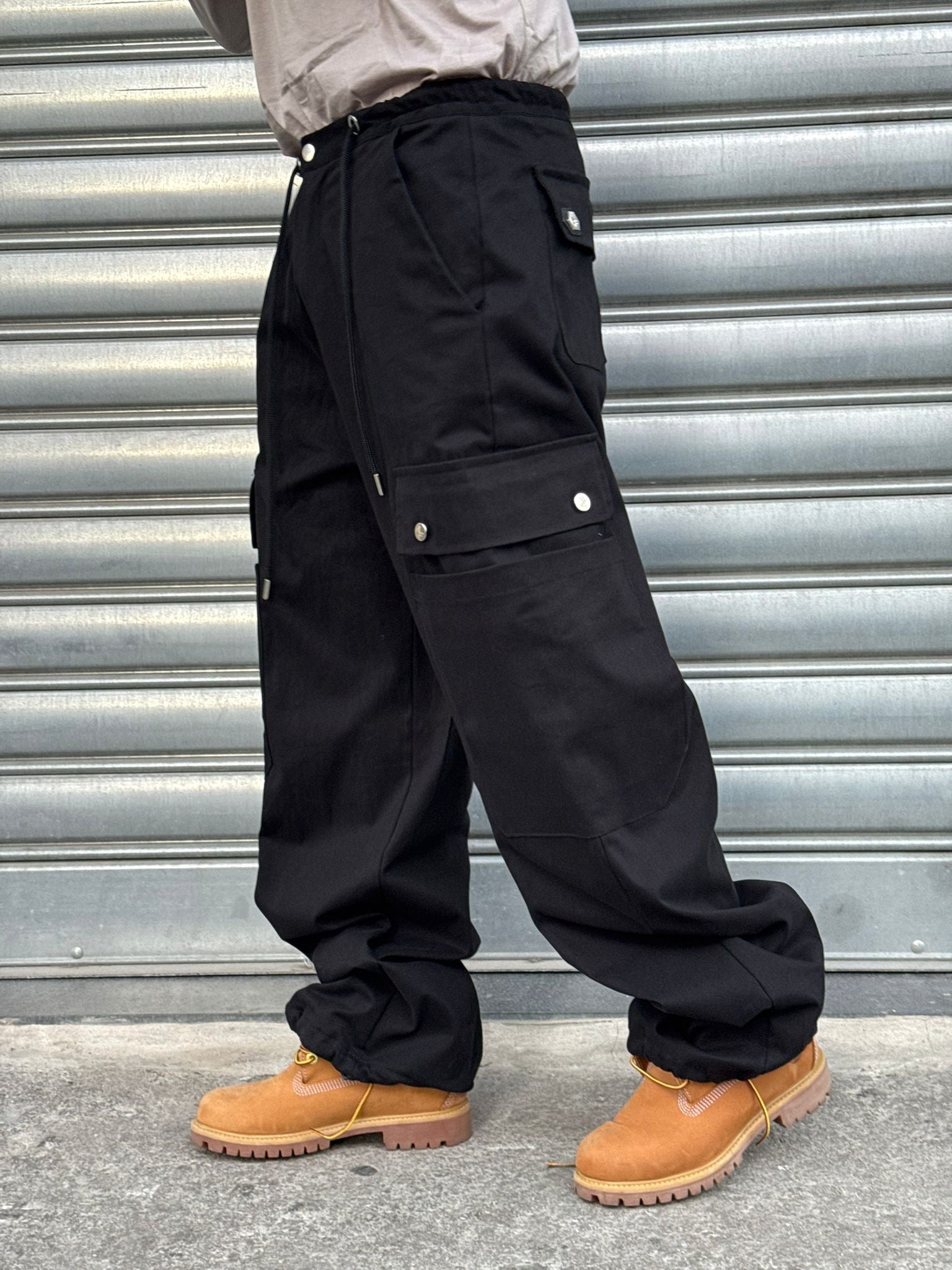 Cargo cotone nero allfive