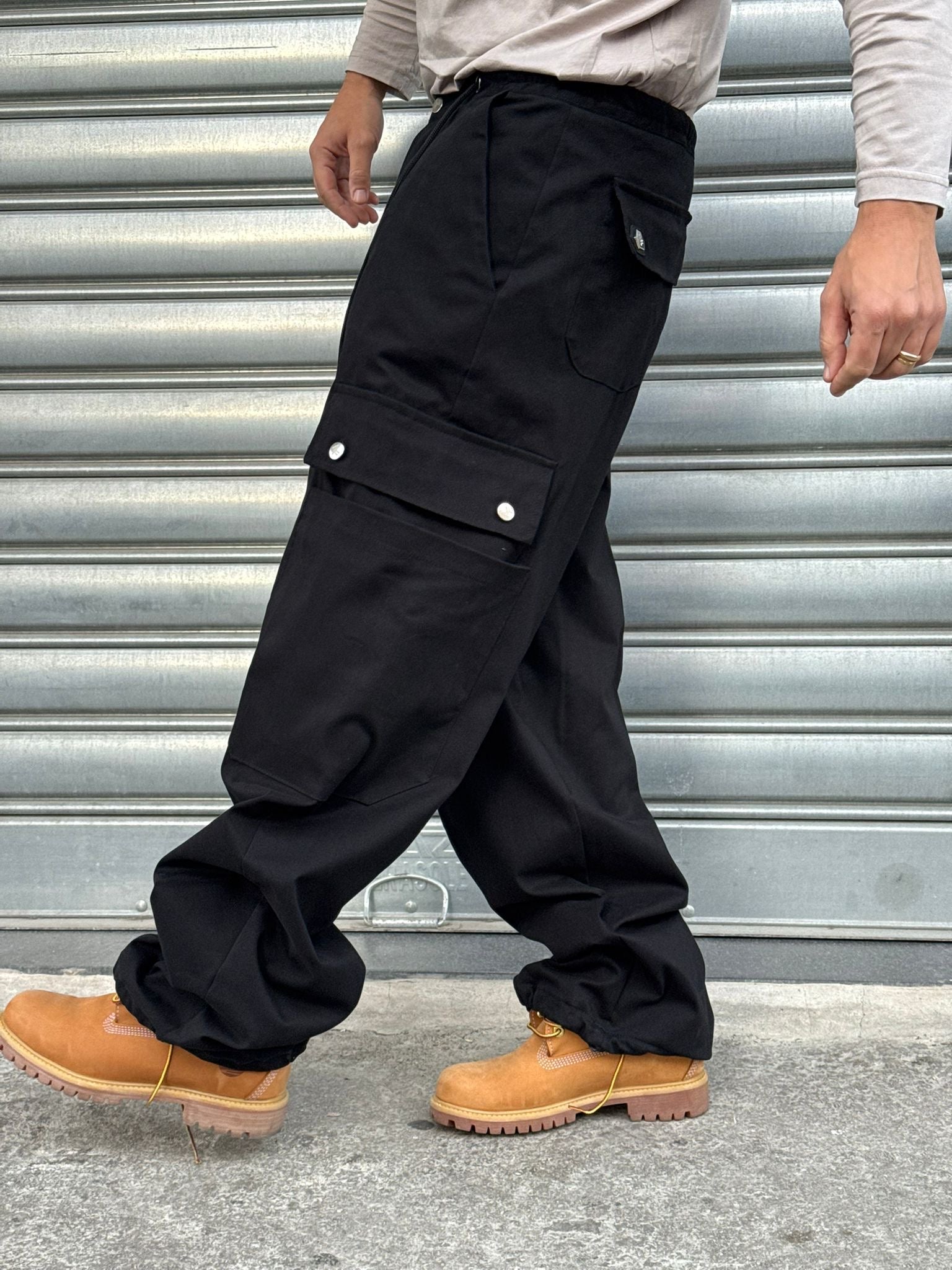 Cargo cotone nero allfive