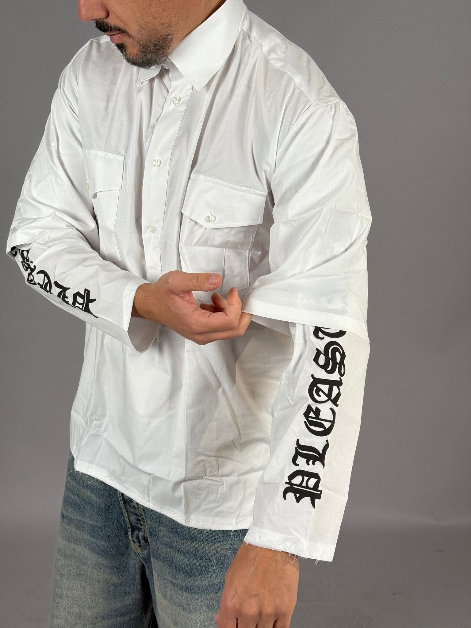 Camicia manica stampata