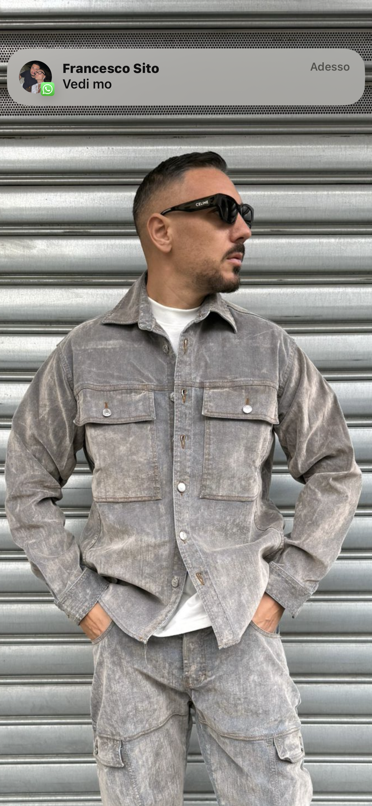 Camicia Denim velour dnc