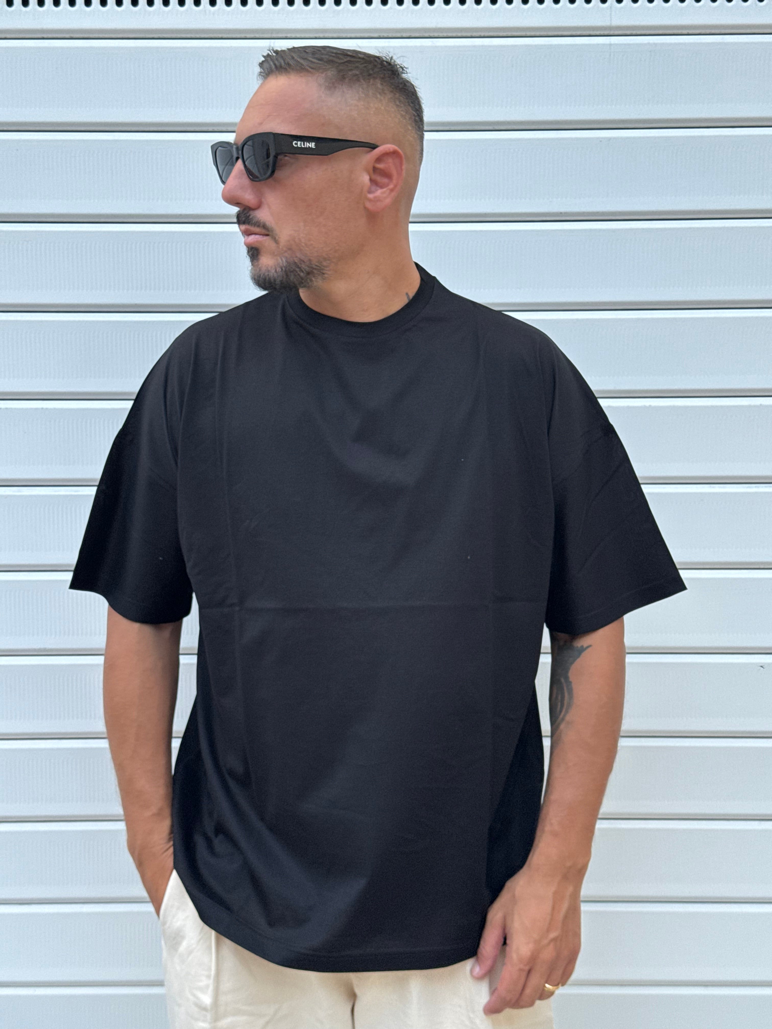 T-shirt filo di Scozia oversize