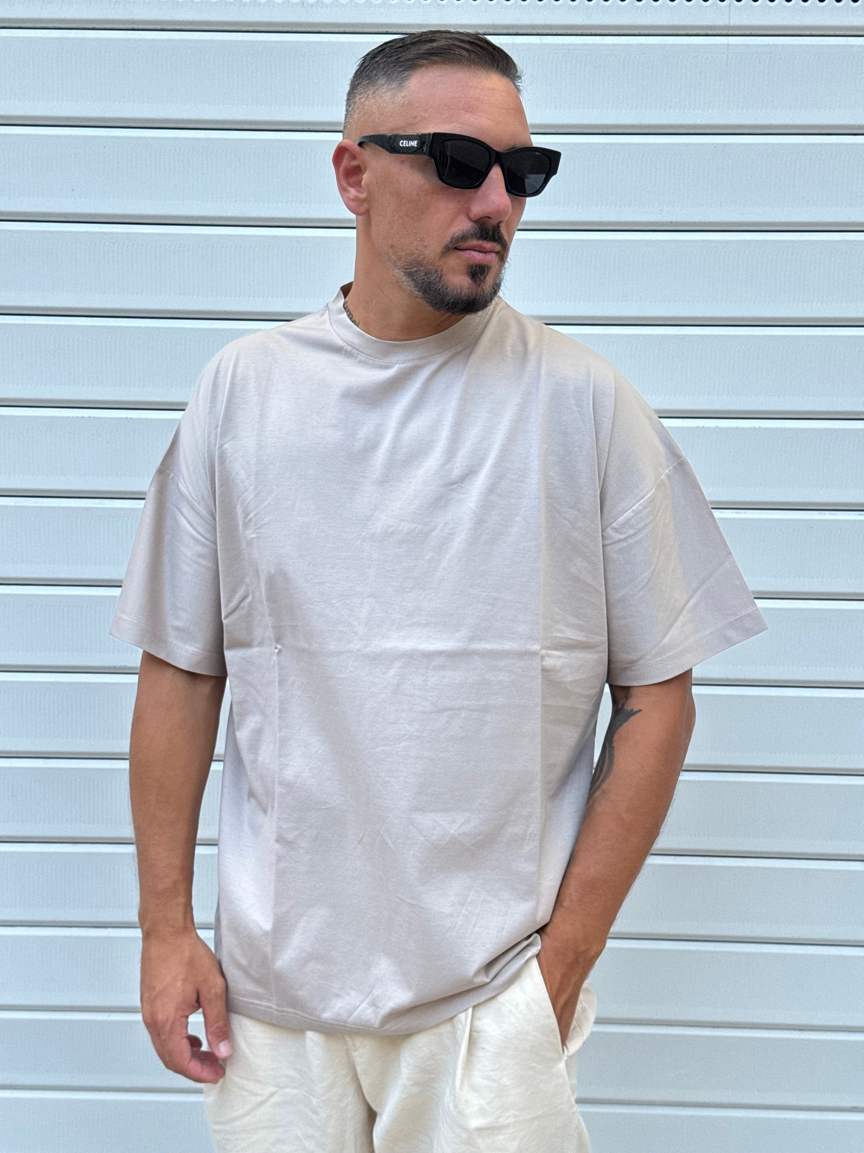 T-shirt filo di Scozia oversize