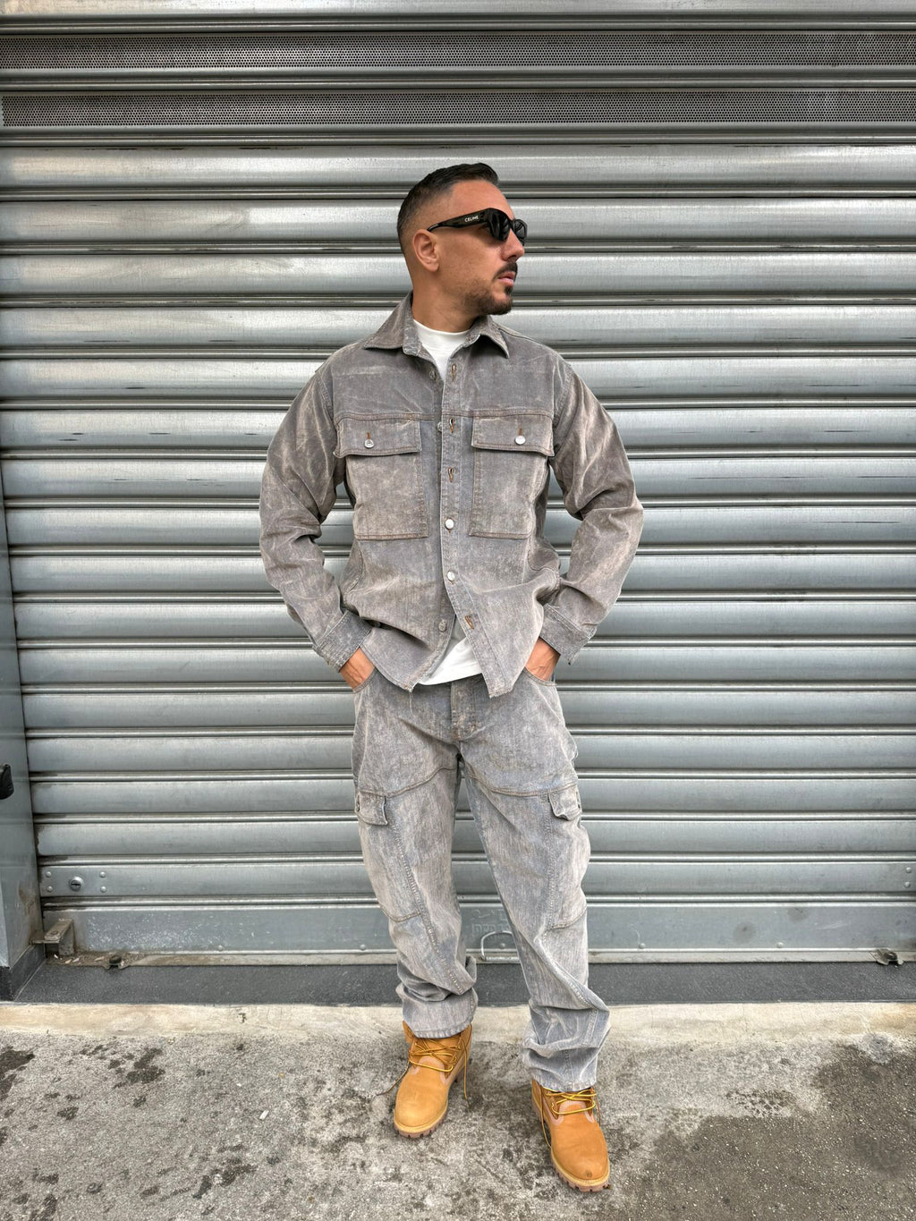 Cargo denim velour dnc