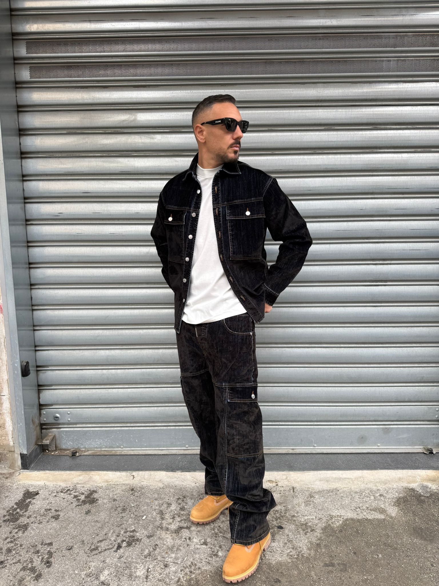 Cargo denim velour dnc