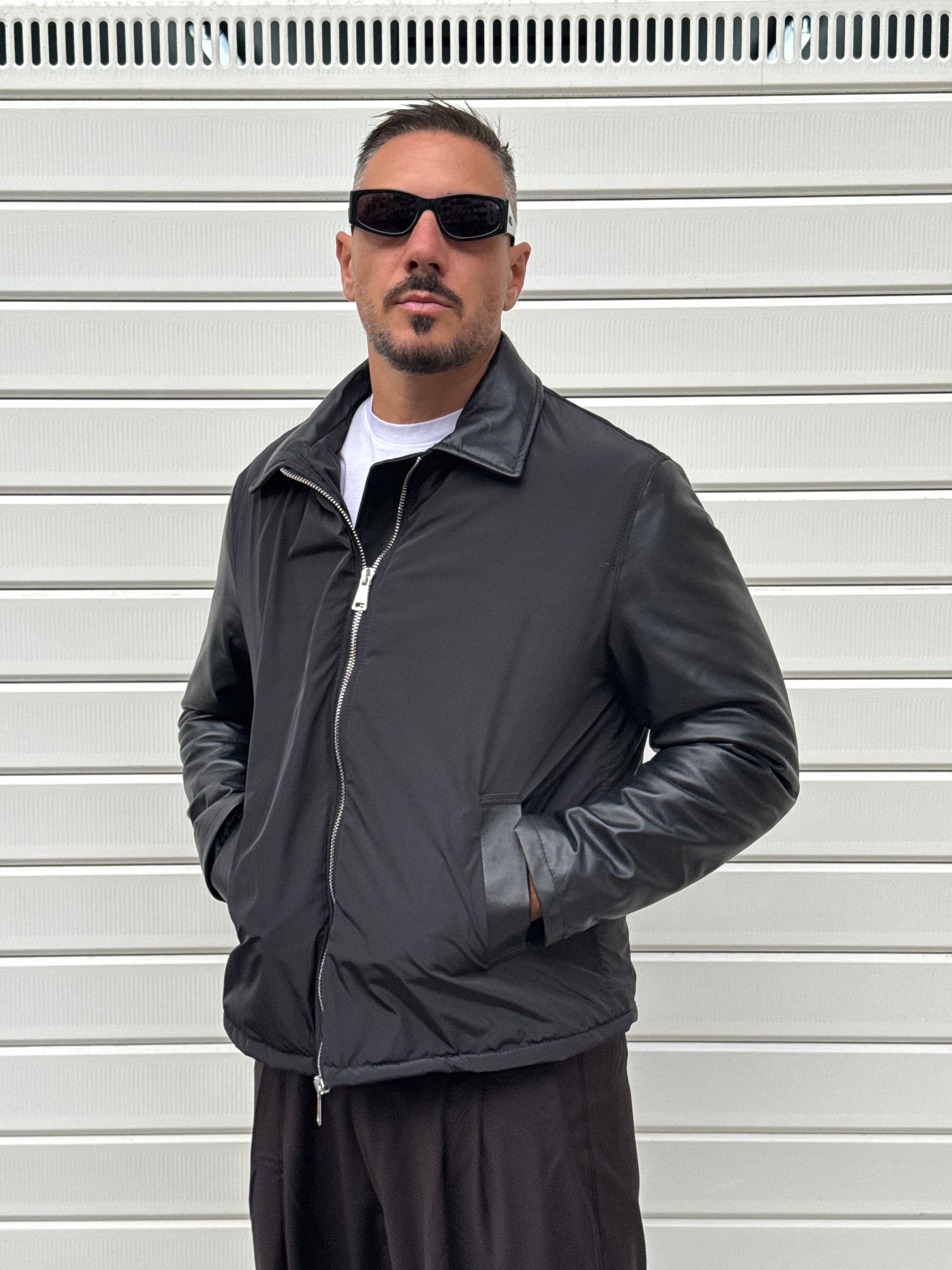 Jacket nylon e pelle