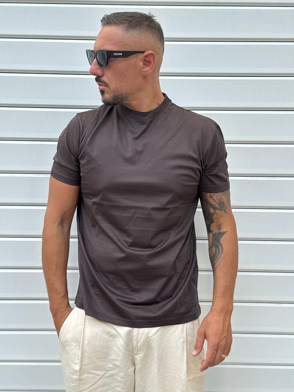 T-shirt filo di Scozia regular